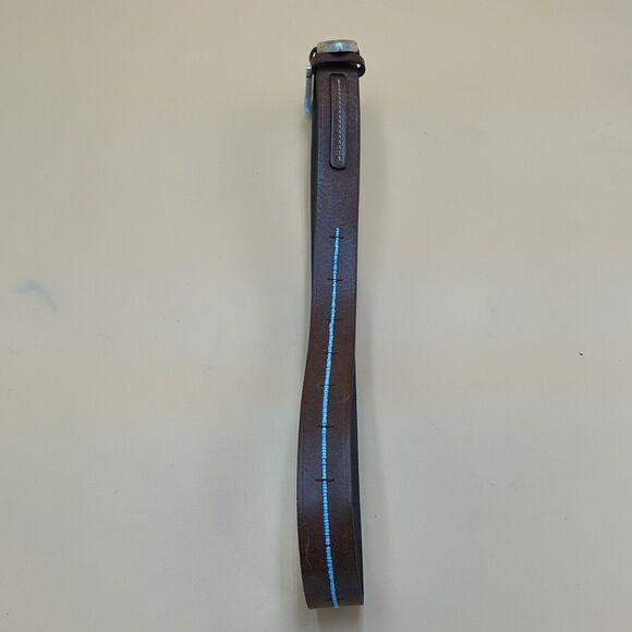 Lauren Ralph Lauren Vintage Genuine Leather Belt Turquoise Beading Womens 31 main image 4